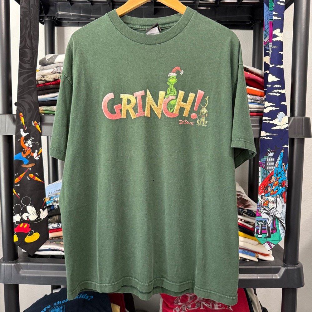 2000s Green Dr Seuss The Grinch Graphic Tee Size XL Light Wear